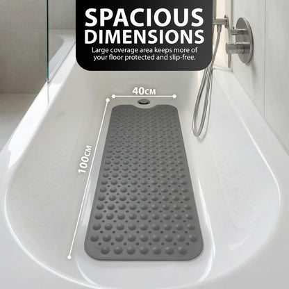 Rutschfeste Badematte 100×40 cm – Extrem starke Saugnäpfe, schneller Wasserablauf & in 7 Farben erhältlich 🛁🌈