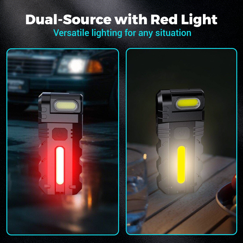💎 60% RABATT! 💎 180° drehbare LED-Arbeitsleuchte – Zweistrahler, Magnetfuß und USB-C-Ladeanschluss