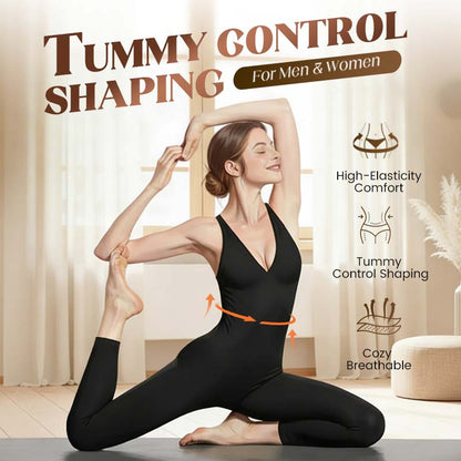 💞50.000+ VERKAUFT!👵❤️ 50 % RABATT! Hochelastischer Overall mit V-Ausschnitt für Fitness und Yoga