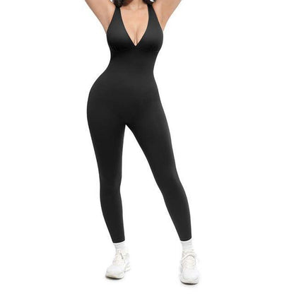 💞50.000+ VERKAUFT!👵❤️ 50 % RABATT! Hochelastischer Overall mit V-Ausschnitt für Fitness und Yoga
