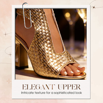 👡✨ Elegante Peep-Toe-Sandalen mit Absatz für Damen – Bequemer Blockabsatz, Verstellbarer Riemen & Stilvoll 💃