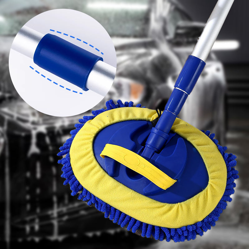 🚗 Robuster Autowaschmopp mit langem Griff | Teleskopierbar & Aluminium