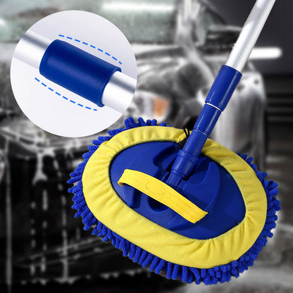 🚗 Robuster Autowaschmopp mit langem Griff | Teleskopierbar & Aluminium