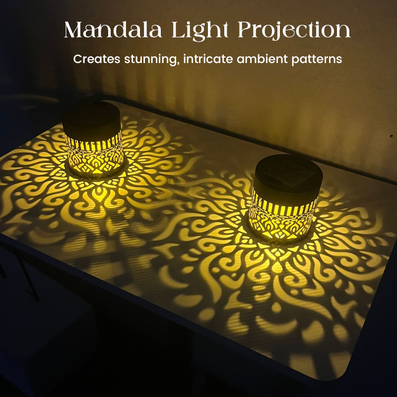 🌿💡 Solar-Mandalaleuchte 2-in-1: Boden- & Wandleuchte für Garten & Terrasse 🌙✨ mit Vintage-Projektion, rostfrei & IP65 – 60% RABATT!