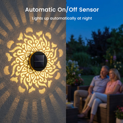 🌿💡 Solar-Mandalaleuchte 2-in-1: Boden- & Wandleuchte für Garten & Terrasse 🌙✨ mit Vintage-Projektion, rostfrei & IP65 – 60% RABATT!
