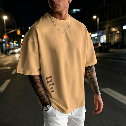 Herren Urban Style Loose Fit T-Shirt – Premium Baumwollmix, Lässiger Oversize-Schnitt & Grafikdruck