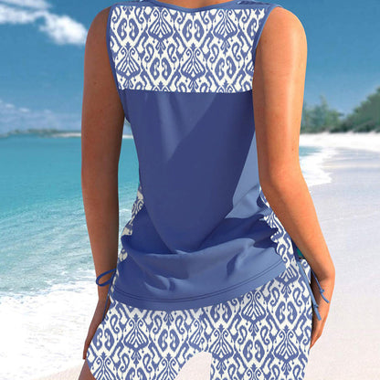 💥 Bedruckter zweiteiliger Tankini-Badeanzug für Damen