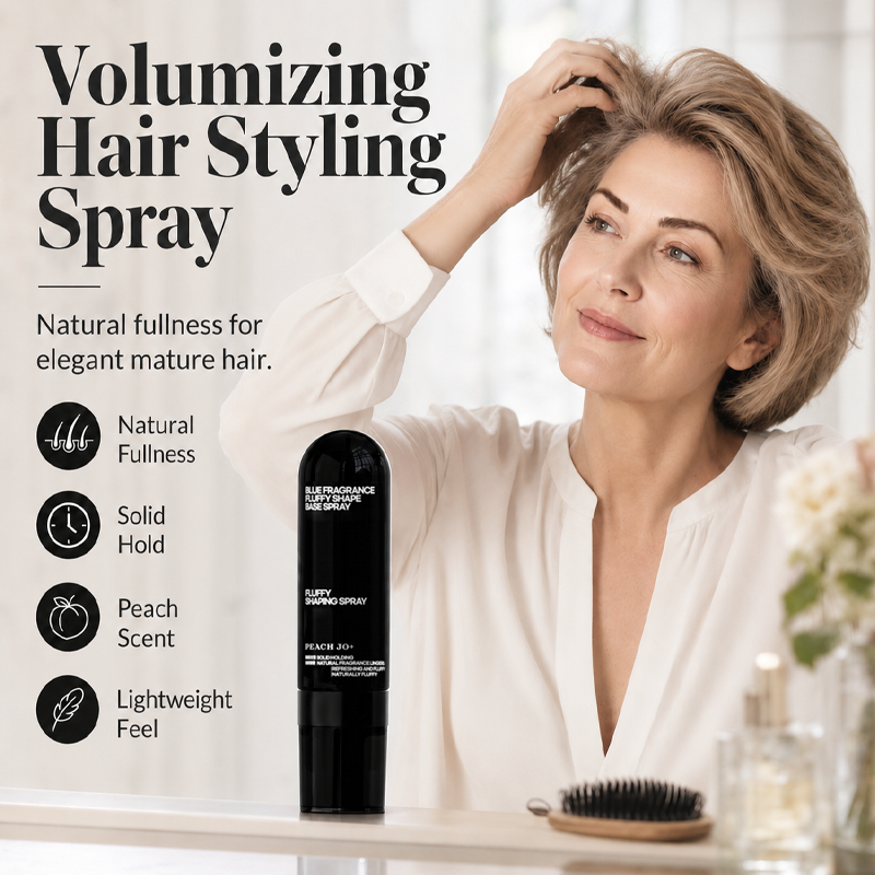 🔥 Fluffy Hair Shaping Spray – Volumen-Spray mit Langzeitwirkung und Pfirsichduft💇‍♀️
