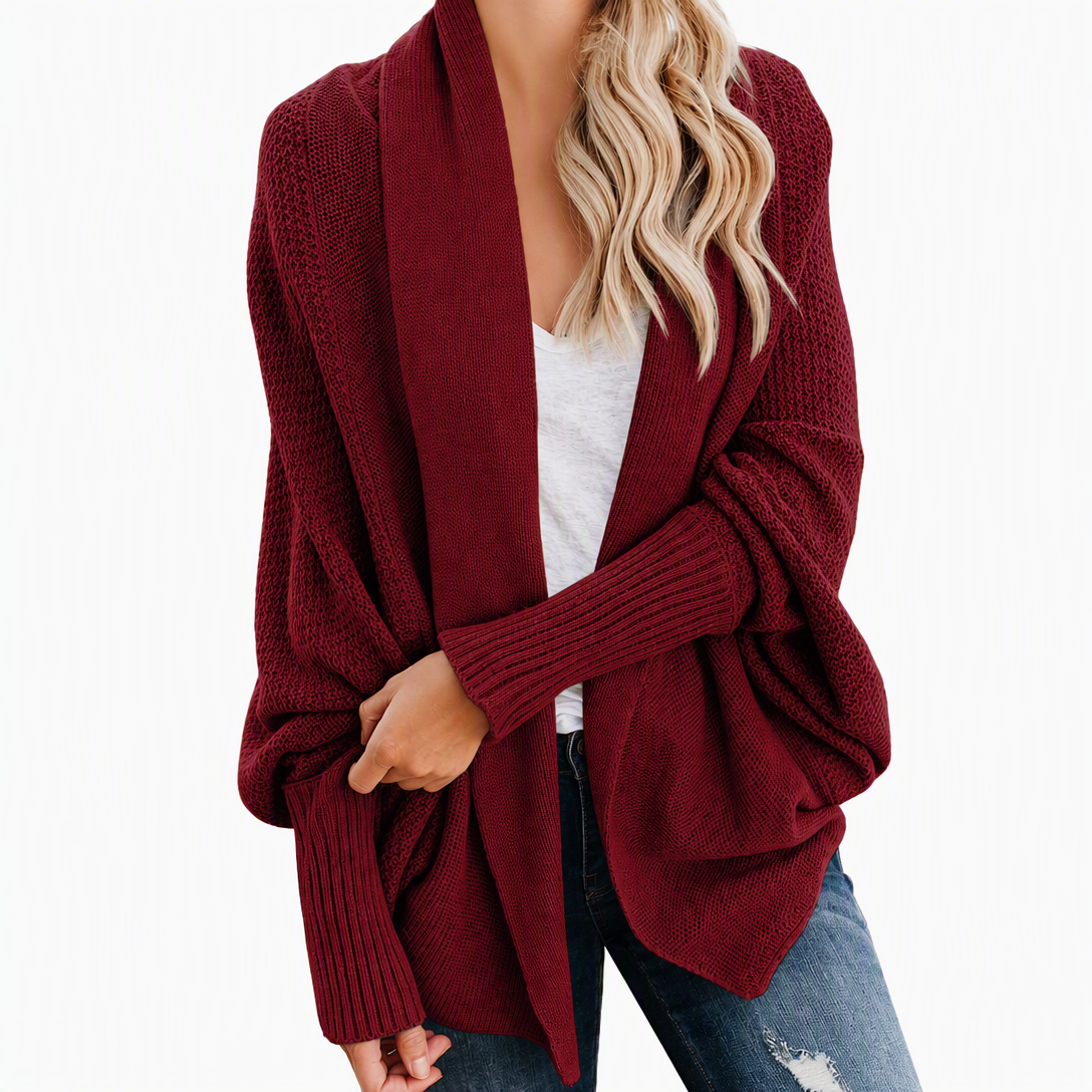 📢🎉50%Rabatt!!!🛍️✨Damen lockere Strickjacke mit Fledermausärmeln, offener Front, Überwurf für Herbst und Winter